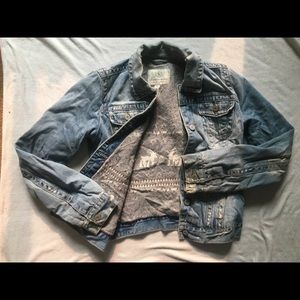 Abercrombie Fleece Jean Jacket